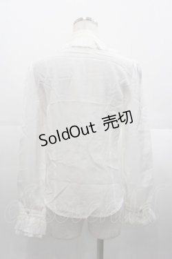 画像2: Jane Marple Dans Le Salon / シフォンフリル長袖ブラウス  白 I-25-11-07-003-JM-BL-SA-ZI