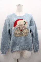 PINK HOUSE / さんたさんニットセーター  サックス I-25-11-07-035-LO-TO-SA-ZI