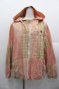 NATURE TRAIL / チェックパッチワークフードブルゾン  ピンク I-25-11-07-036-LO-TO-SA-ZI