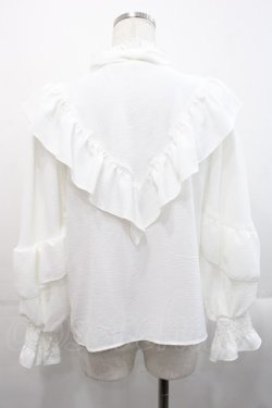 画像2: melume / makiコラボ梨地ブラウス L 淡白 I-25-11-12-004-LO-BL-SA-ZI