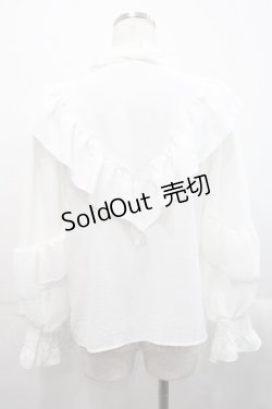 画像2: melume / makiコラボ梨地ブラウス L 淡白 I-25-11-12-004-LO-BL-SA-ZI