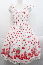 画像1: Angelic Pretty / Milky Berryジャンパースカート  白 I-25-11-12-027-AP-OP-SA-ZI (1)
