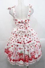 画像2: Angelic Pretty / Milky Berryジャンパースカート  白 I-25-11-12-027-AP-OP-SA-ZI (2)