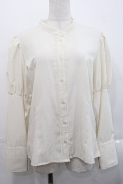 画像1: Kurumi Collaboration / KRデシンジゴスリブラウス LL アイボリー I-25-11-12-005-LO-BL-SA-ZI