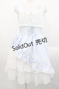 ALICE and the PIRATES / ギャザーシフォンジャンパースカート  サックスＸ白 I-25-11-12-033-PA-OP-SA-ZI