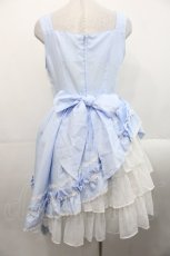 画像2: ALICE and the PIRATES / ギャザーシフォンジャンパースカート  サックスＸ白 I-25-11-12-033-PA-OP-SA-ZI (2)