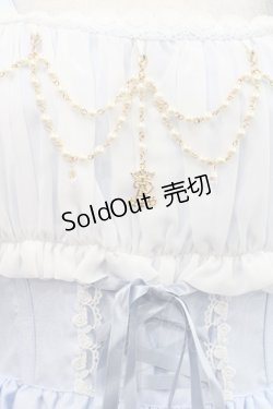 画像3: ALICE and the PIRATES / ギャザーシフォンジャンパースカート  サックスＸ白 I-25-11-12-033-PA-OP-SA-ZI