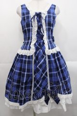 ALICE and the PIRATES / A/Pタータンチェック柄ジャンパースカート  青 I-25-11-12-034-PA-OP-SA-ZI