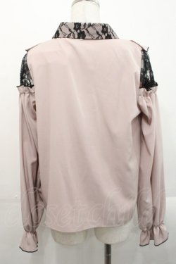 画像2: Lovely Tency / TT*リボンタイツキレースブラウス M 淡桃 I-25-11-12-006-LO-BL-SA-ZI