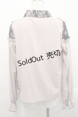 画像2: Lovely Tency / TT*リボンタイツキレースブラウス M 淡桃 I-25-11-12-006-LO-BL-SA-ZI