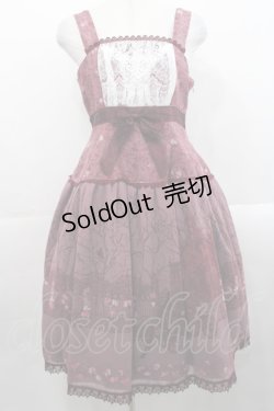 画像1: ALICE and the PIRATES / 薔薇の葬列〜宵闇に咲くアリア〜柄ジャンパースカートI  エンジ I-25-11-12-035-PA-OP-SA-ZI