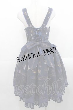 画像2: ALICE and the PIRATES / 魔女と悪魔の西洋菓子店〜ソロモンの小さな鍵と秘密のレシピ〜柄ジャンパースカートI  ネイビー I-25-11-12-036-PA-OP-SA-ZI