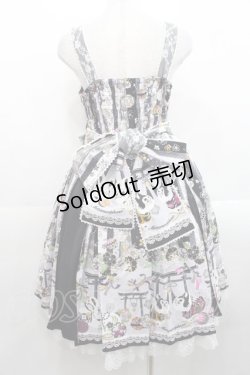 画像2: metamorphose / いろどり花てまり タックジャンパースカート  黒 I-25-11-12-038-ME-OP-SA-ZI