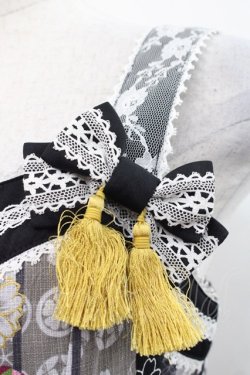 画像4: metamorphose / いろどり花てまり タックジャンパースカート  黒 I-25-11-12-038-ME-OP-SA-ZI