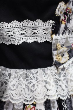 画像5: metamorphose / いろどり花てまり タックジャンパースカート  黒 I-25-11-12-038-ME-OP-SA-ZI