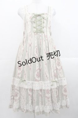 画像1: metamorphose / アンティークブーケミディアムジャンパースカート 1 グリーン I-25-11-12-039-ME-OP-SA-ZI