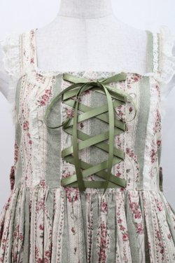 画像3: metamorphose / アンティークブーケミディアムジャンパースカート 1 グリーン I-25-11-12-039-ME-OP-SA-ZI