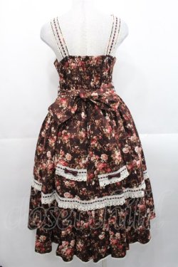 画像5: metamorphose / はしごレースリボンミディアムケープ付きジャンパースカート (花柄) 1 ブラウン I-25-11-12-040-ME-OP-SA-ZI