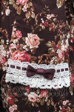 画像6: metamorphose / はしごレースリボンミディアムケープ付きジャンパースカート (花柄) 1 ブラウン I-25-11-12-040-ME-OP-SA-ZI