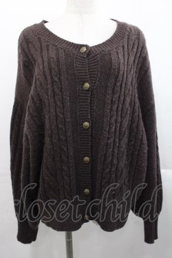 画像1: Maison de FLEUR Petite Robe canone / ニットカーディガン  ブラウン I-25-11-12-007-EL-TO-SA-ZI