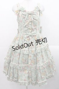 metamorphose / ガーデニングくまちゃんティアードジャンパースカート 1 グリーン I-25-11-12-041-ME-OP-SA-ZI