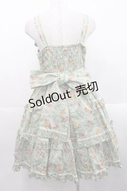 画像2: metamorphose / ガーデニングくまちゃんティアードジャンパースカート 1 グリーン I-25-11-12-041-ME-OP-SA-ZI