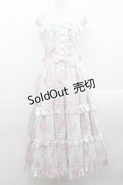 画像1: metamorphose / シャーロット ロングティアードジャンパースカート 1 サックス I-25-11-12-042-ME-OP-SA-ZI