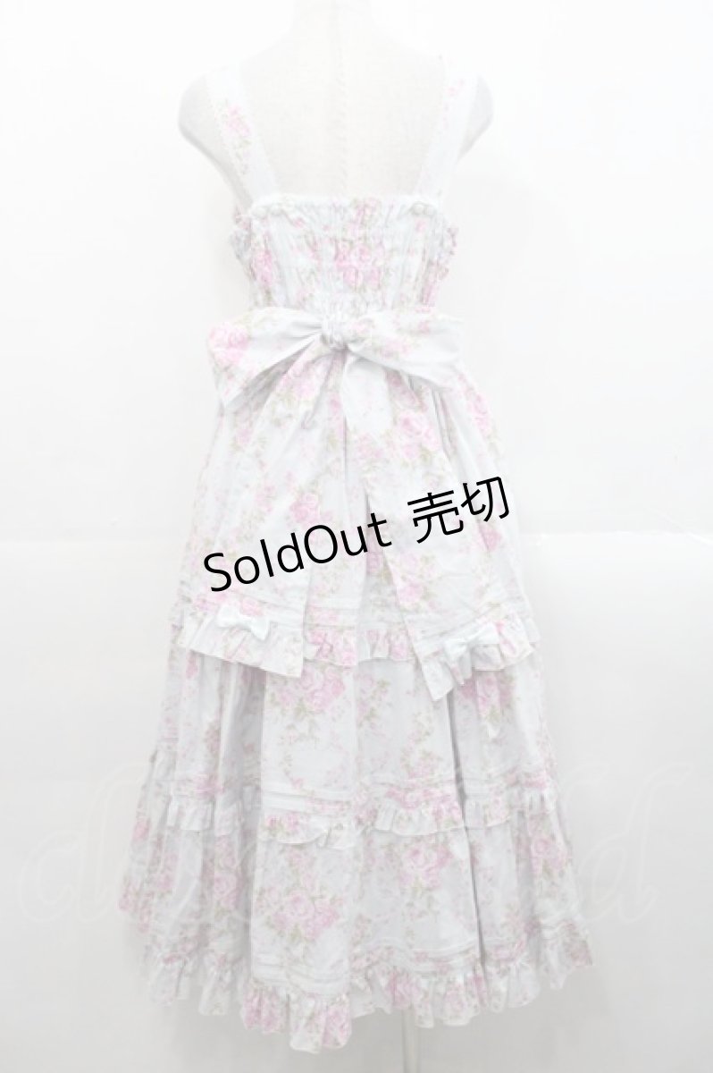 画像2: metamorphose / シャーロット ロングティアードジャンパースカート 1 サックス I-25-11-12-042-ME-OP-SA-ZI (2)
