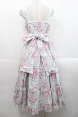 画像2: metamorphose / シャーロット ロングティアードジャンパースカート 1 サックス I-25-11-12-042-ME-OP-SA-ZI (2)