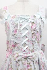 画像3: metamorphose / シャーロット ロングティアードジャンパースカート 1 サックス I-25-11-12-042-ME-OP-SA-ZI (3)