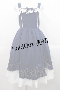 Chalmiere / 不思議の国のジャンパースカート  ネイビー I-25-11-12-043-LO-OP-SA-ZI