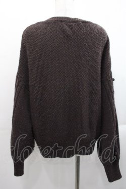 画像2: Maison de FLEUR Petite Robe canone / ニットカーディガン  ブラウン I-25-11-12-007-EL-TO-SA-ZI