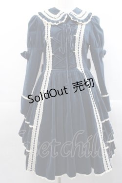 画像1: metamorphose / 別珍三段フリルワンピース  グリーン I-25-11-12-044-ME-OP-SA-ZI