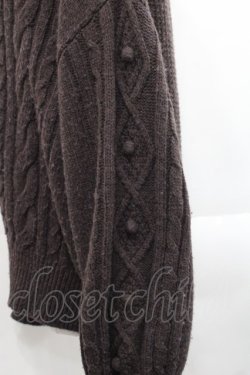 画像4: Maison de FLEUR Petite Robe canone / ニットカーディガン  ブラウン I-25-11-12-007-EL-TO-SA-ZI