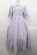 m petit by misako / TT*Mギンガムチェック半袖ワンピース M ラベンダー I-25-11-12-050-LO-OP-SA-ZI