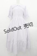 m petit by misako / TT*Mギンガムチェック半袖ワンピース M ラベンダー I-25-11-12-050-LO-OP-SA-ZI
