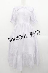 m petit by misako / TT*Mギンガムチェック半袖ワンピース M ラベンダー I-25-11-12-050-LO-OP-SA-ZI