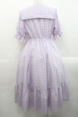 画像2: m petit by misako / TT*Mギンガムチェック半袖ワンピース M ラベンダー I-25-11-12-050-LO-OP-SA-ZI