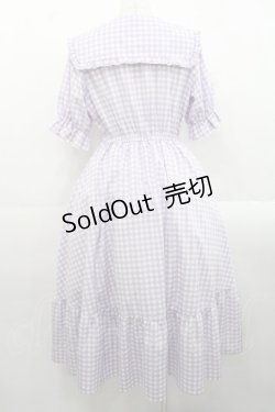 画像2: m petit by misako / TT*Mギンガムチェック半袖ワンピース M ラベンダー I-25-11-12-050-LO-OP-SA-ZI