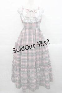Lovely Tency / TT*ALS*リボンジャンパースカート L 中桃 I-25-11-12-051-LO-OP-SA-ZI