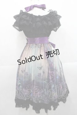 画像2: Triple fortune / ゴーストローズシャーリングワンピース  黒Ｘ紫 I-25-11-12-057-EL-OP-SA-ZI