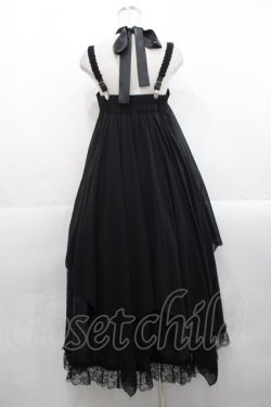 画像2: MR corset / クロスモチーフZIPジャンパースカート  黒 I-25-11-12-058-PU-OP-SA-ZI