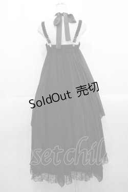 画像2: MR corset / クロスモチーフZIPジャンパースカート  黒 I-25-11-12-058-PU-OP-SA-ZI