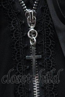 画像3: MR corset / クロスモチーフZIPジャンパースカート  黒 I-25-11-12-058-PU-OP-SA-ZI