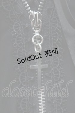 画像3: MR corset / クロスモチーフZIPジャンパースカート  黒 I-25-11-12-058-PU-OP-SA-ZI