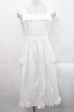 画像1: Moi-meme-Moitie / Gardeniaピンタックエプロン  白 I-25-11-12-061-MO-OP-SA-ZI