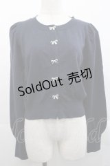 Cherirulu Chocola / リボンボタンカーディガン L ネイビー I-25-11-12-008-LO-TO-SA-ZI