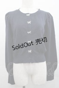 Cherirulu Chocola / リボンボタンカーディガン L ネイビー I-25-11-12-008-LO-TO-SA-ZI