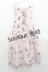 PINK HOUSE / スコッチテリアプリントジャンパースカート  ピンク I-25-11-12-062-LO-OP-SA-ZI