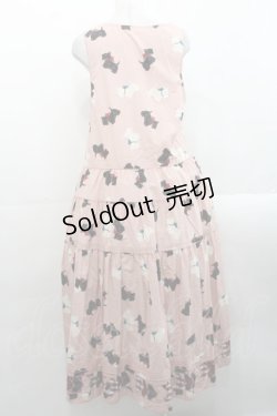 画像2: PINK HOUSE / スコッチテリアプリントジャンパースカート  ピンク I-25-11-12-062-LO-OP-SA-ZI